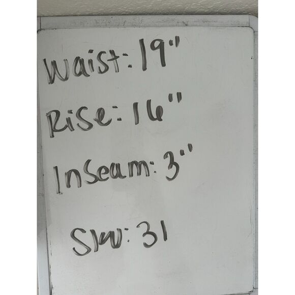 Abercrombie & Fitch Linen Blend Embroidered Pull On Short Black White Sz XL - Picture 7 of 7